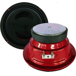 ลำโพง 6.5 นิ้ว เสียงกลาง กันน้ำ โครงแดงโม